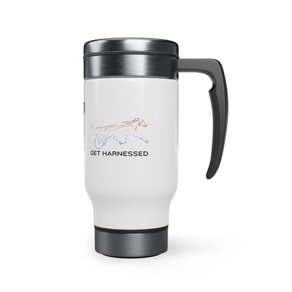 Harness Racing Definition - Stainless Steel Travel Mug with Handle, 14oz