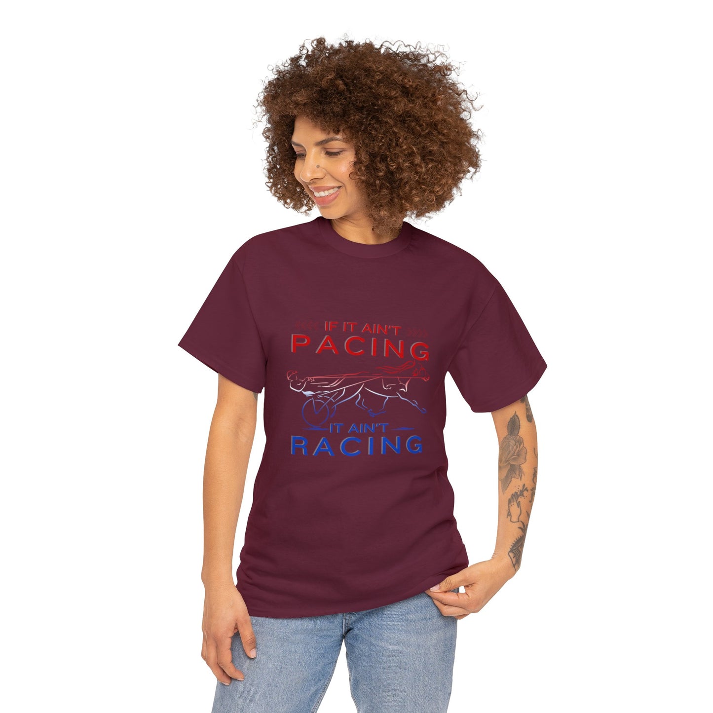 If It Ain't Pacing, It Ain't Racing - Unisex Heavy Cotton Tee