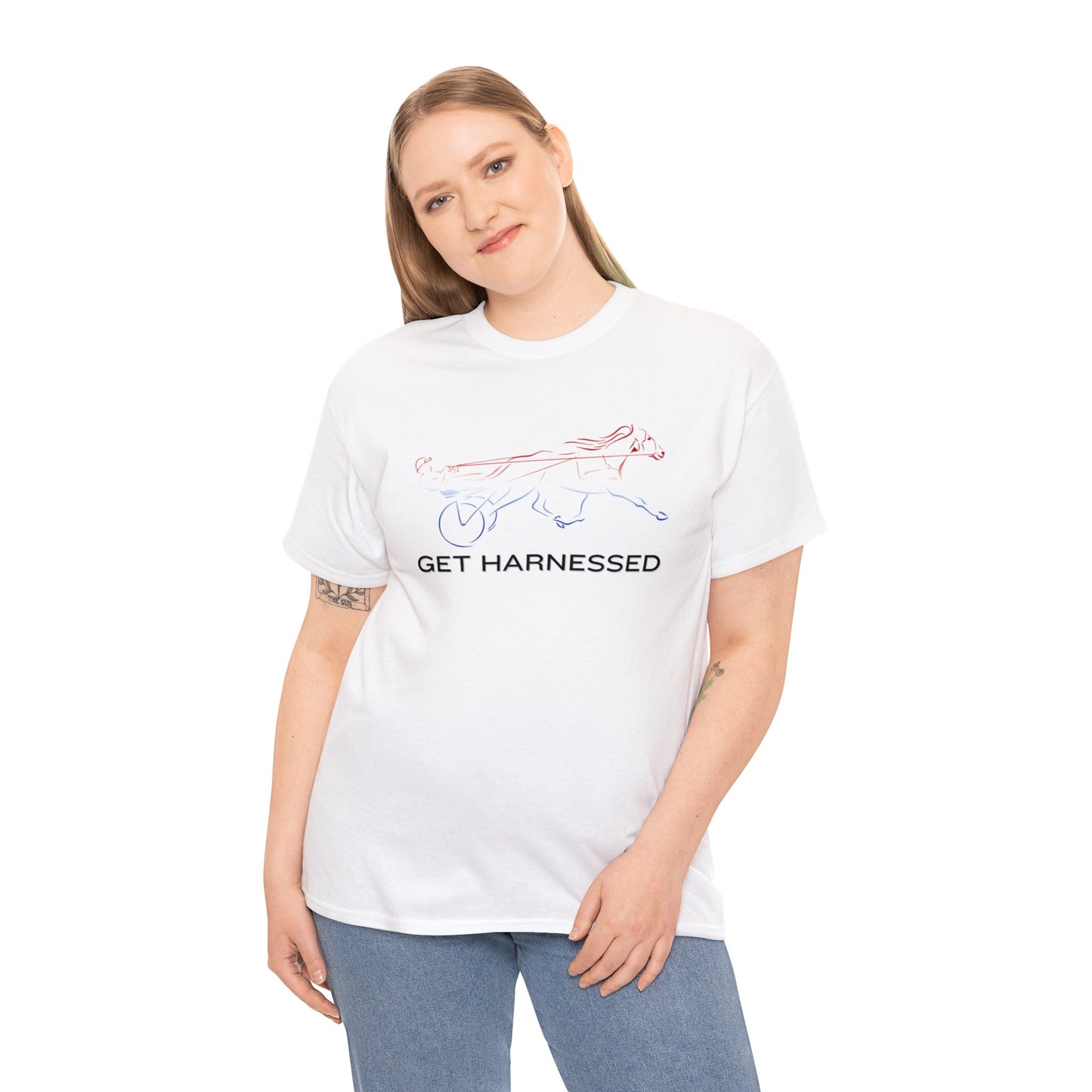 Get Harnessed - Red, White, & Blue - Unisex Heavy Cotton Tee