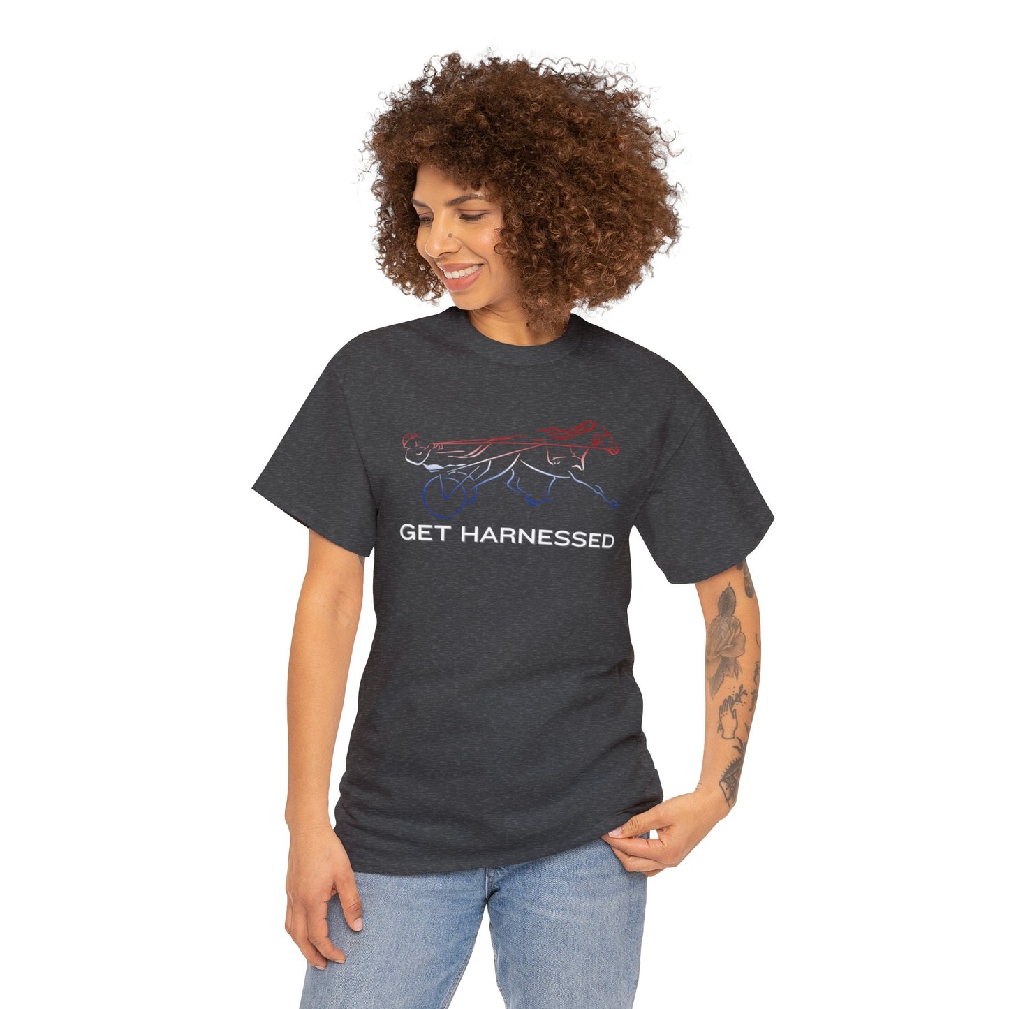 Get Harnessed - Red, White, & Blue - Unisex Heavy Cotton Tee