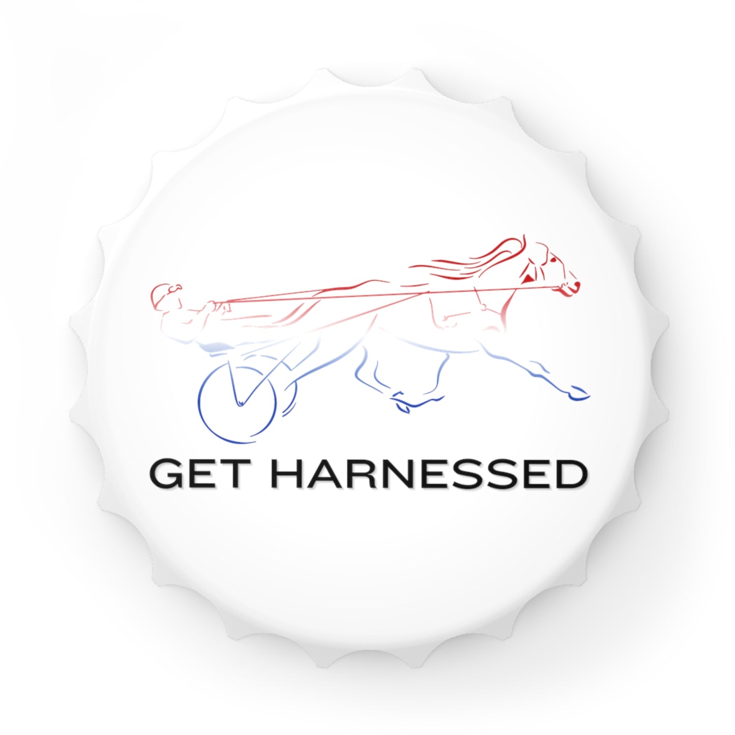 Get Harnessed - Red, White, and Blue - Bottle Opener