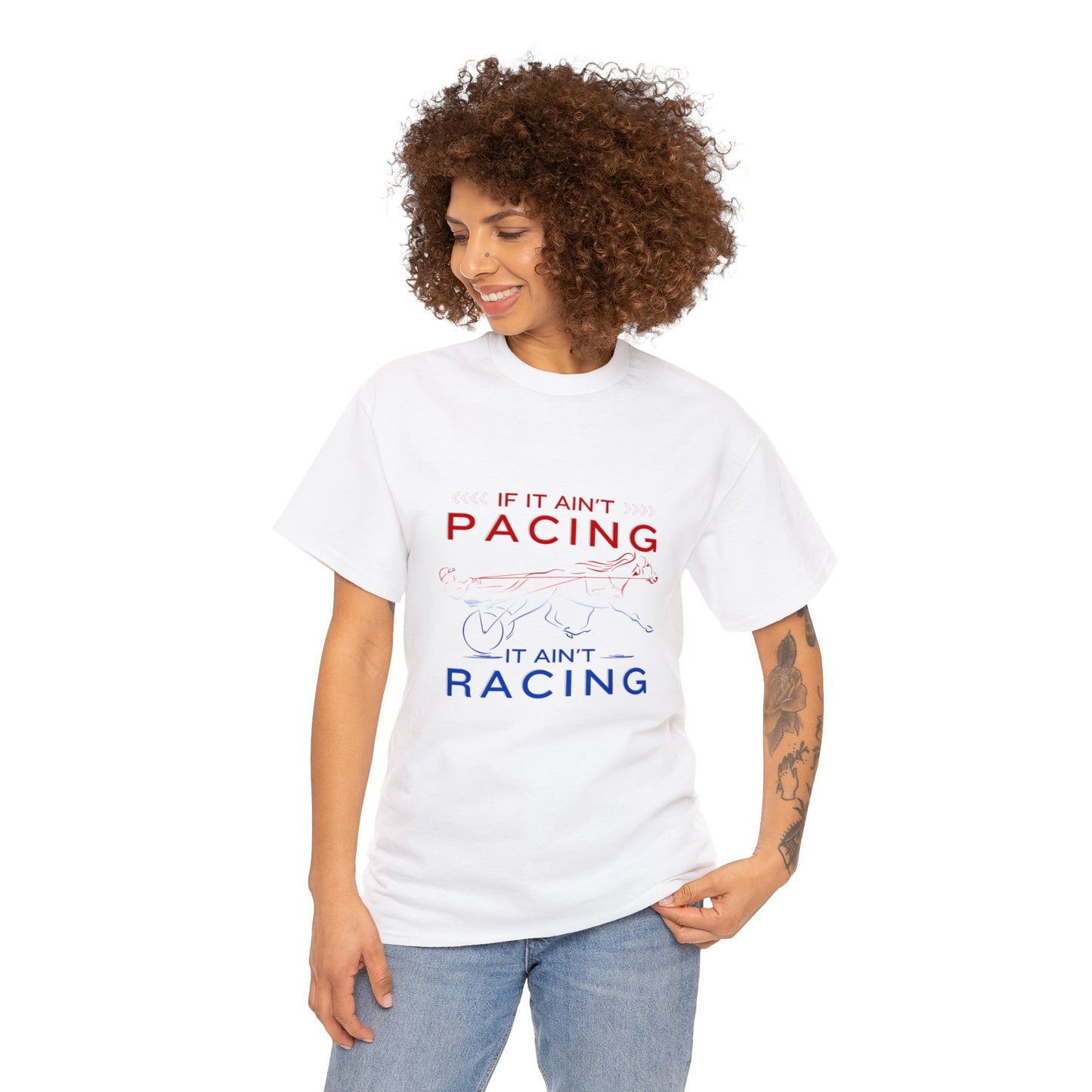 If It Ain't Pacing, It Ain't Racing - Unisex Heavy Cotton Tee