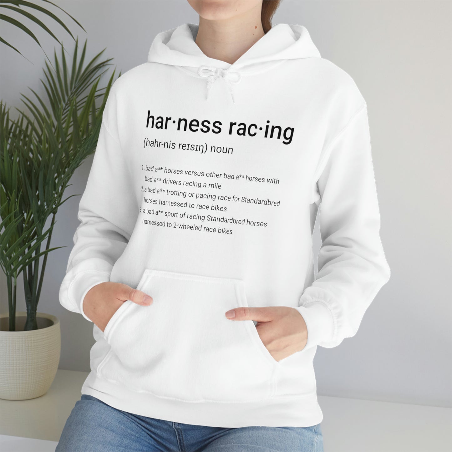 Harness Racing Definition - Unisex Heavy Blend Hooded Sweatshirt