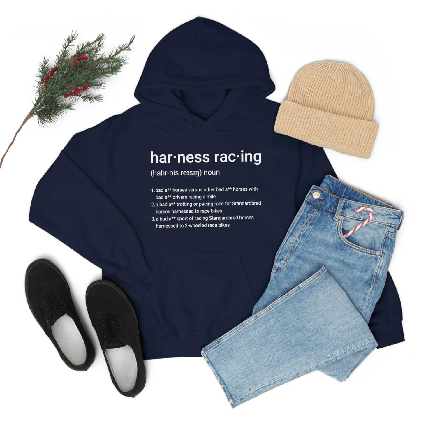 Harness Racing Definition - Unisex Heavy Blend Hooded Sweatshirt