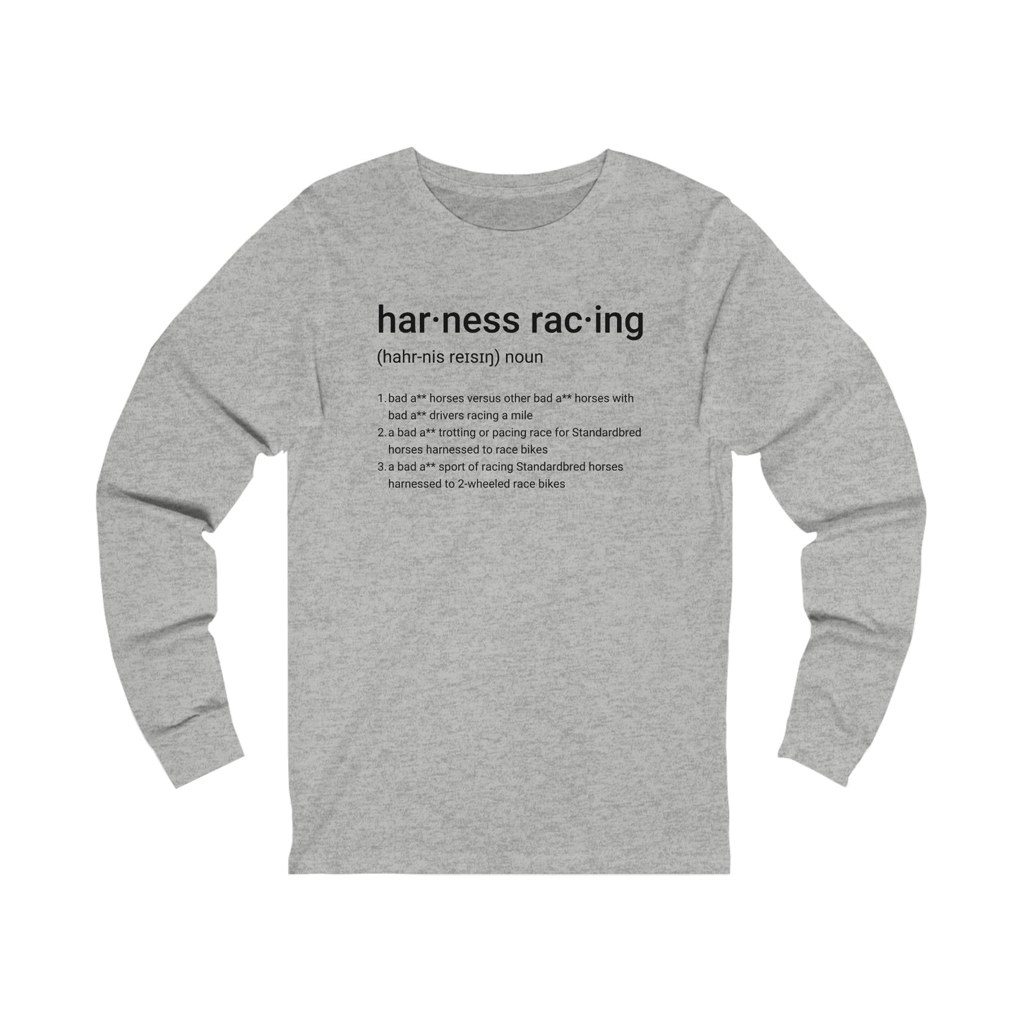 Harness Racing Definition - Unisex Jersey Long Sleeve Tee