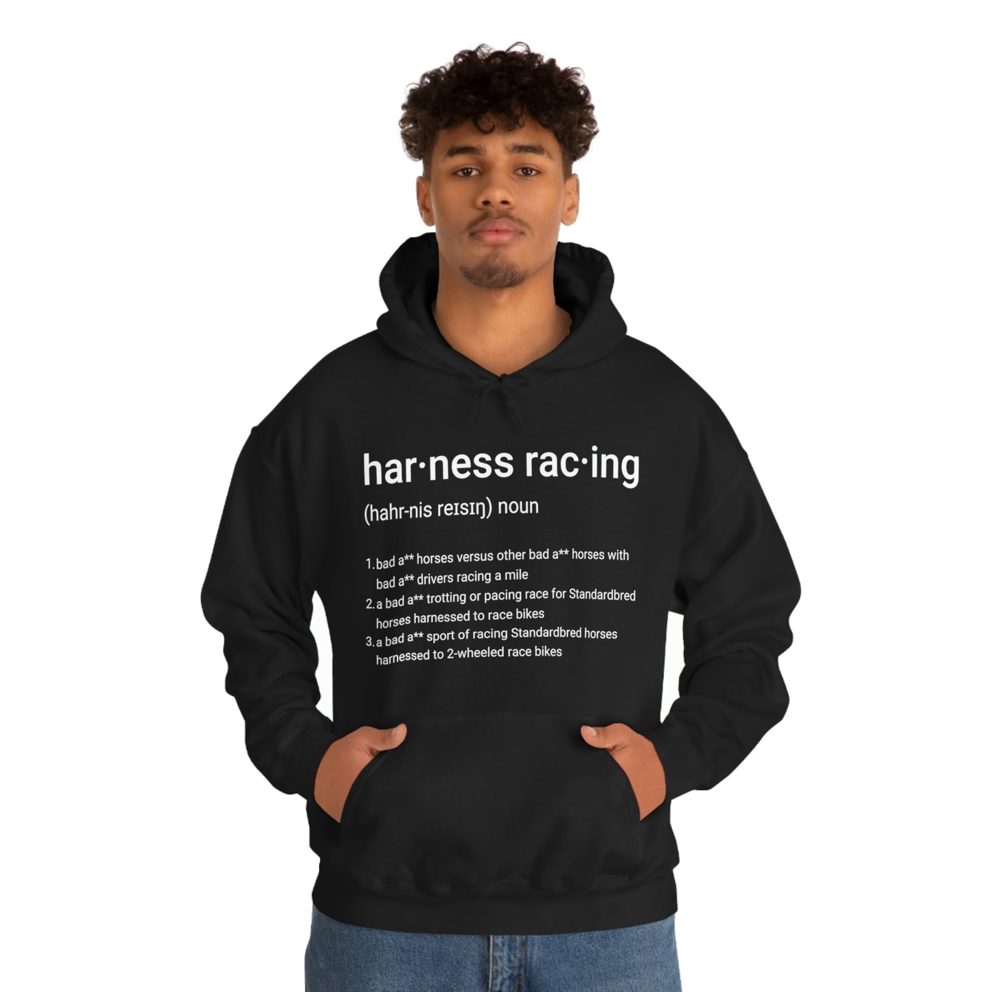 Harness Racing Definition - Unisex Heavy Blend Hooded Sweatshirt