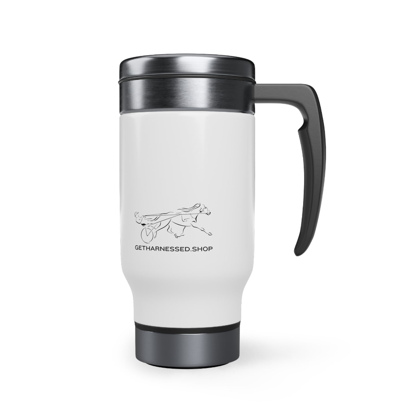 If It Ain't Pacing, It Ain't Racing - Stainless Steel Travel Mug with Handle, 14oz