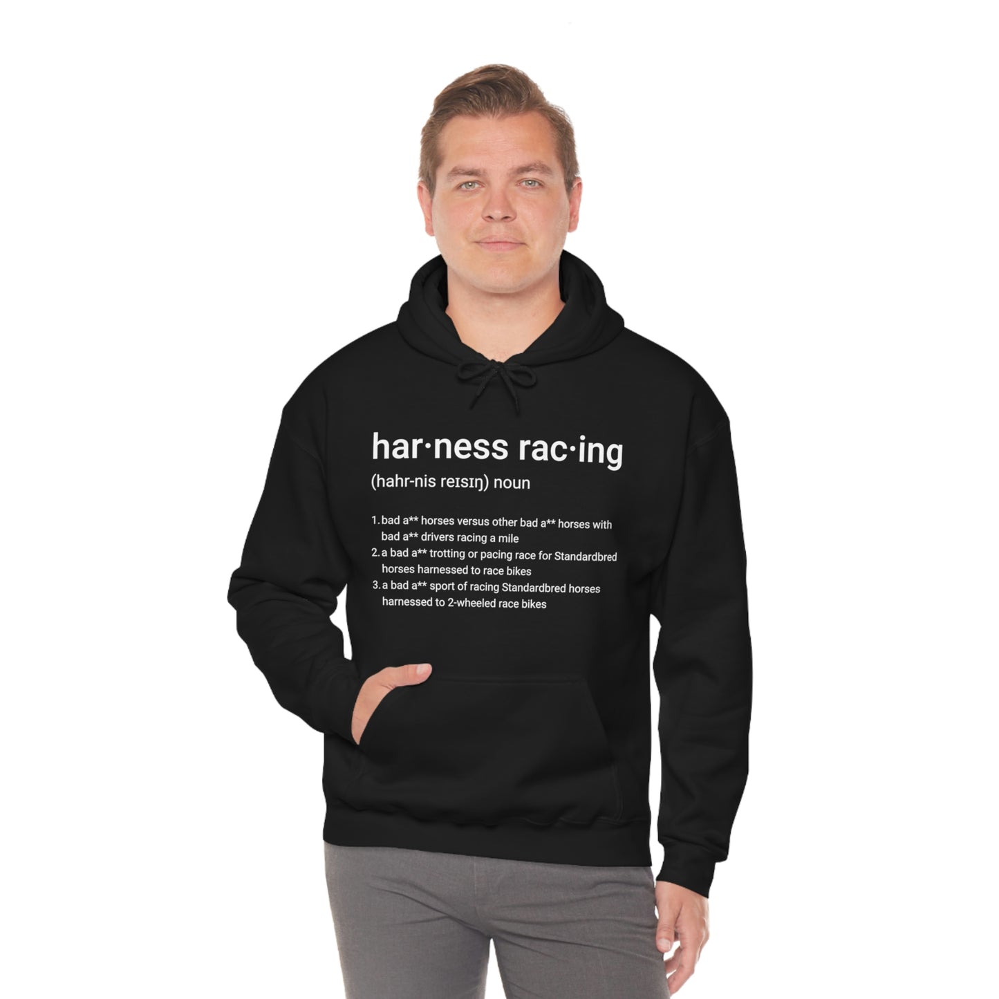 Harness Racing Definition - Unisex Heavy Blend Hooded Sweatshirt