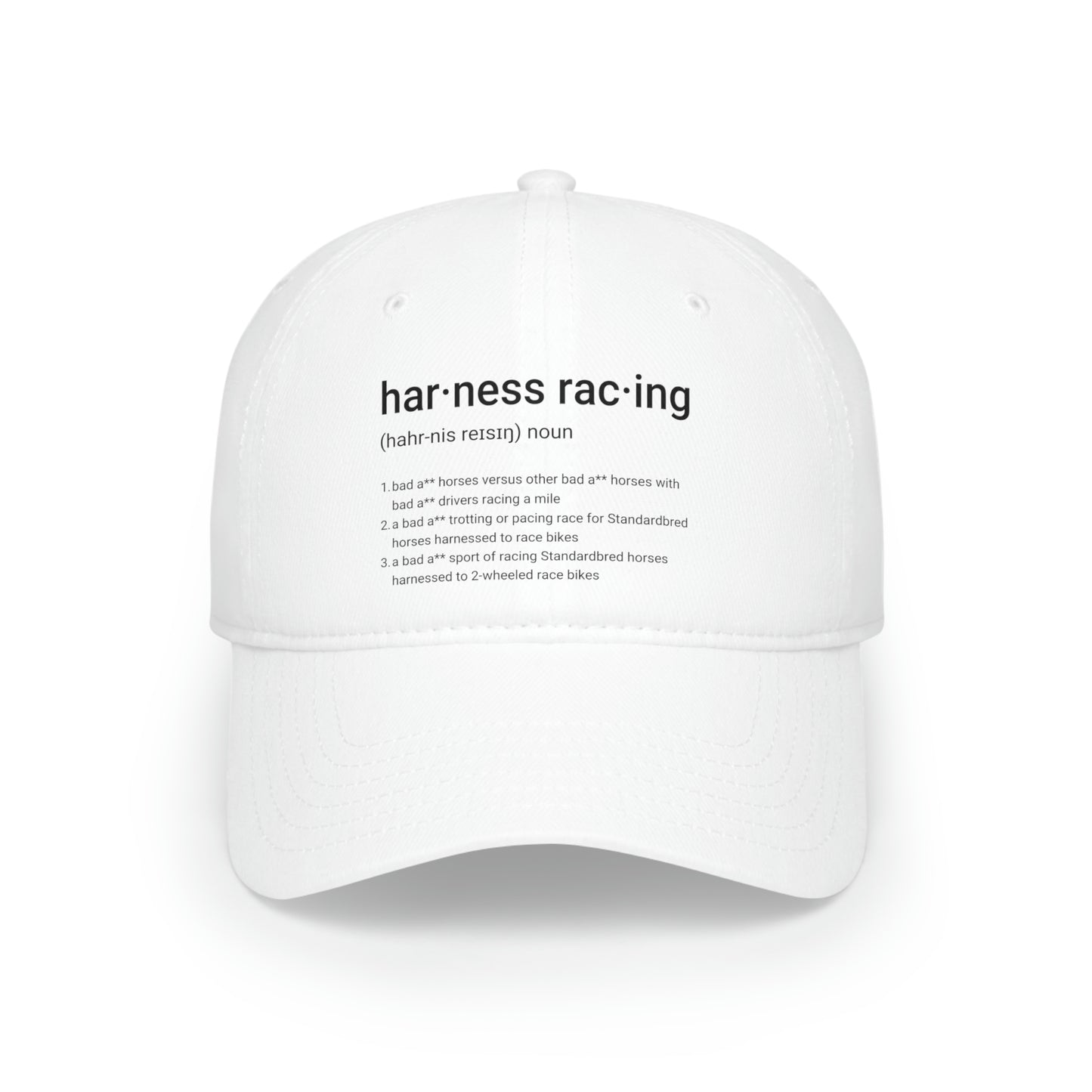 Harness Racing Definition - Low Profile Baseball Cap